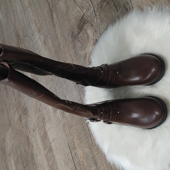 ARIZONA JEAN CO Denver Brown Knee High Boots. Size 8.5 - Picture 1 of 5